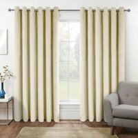 Thermal Blackout Velvet Curtains - Cream / 114cm / 137cm