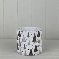 Rustic White Tree Pot Plant pot - White