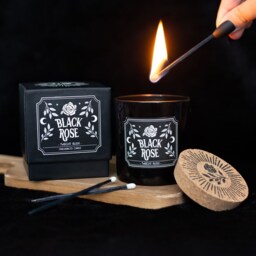 Black Rose Scented Jar Candle - Twilight Blush - thumbnail 3