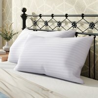 2 Pack Polyester Striped Pillow Inserts - White / Elevated Pillow - image 1