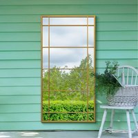 The Tabula Gold Window Style Garden Mirror - Gold / 160cm - image 1