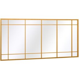 The Tabula Gold Window Style Garden Mirror - Gold / 160cm - thumbnail 5