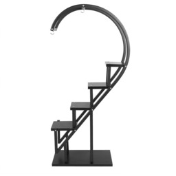Crescent 4-Tier Plant Stand - Black - thumbnail 3