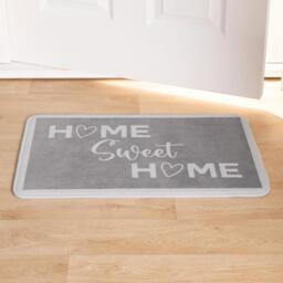 Home Sweet Home Washable Anti Slip Indoor Doormat - Grey - thumbnail 2