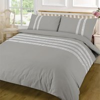 Lace Dia Duvet Cover Set Bedding - Grey / Double