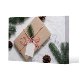 Christmas Gift Box Gallery Canvas - Gold / 77cm / 51cm - thumbnail 2