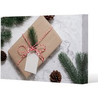 Christmas Gift Box Gallery Canvas - Gold / 77cm / 51cm - thumbnail 1