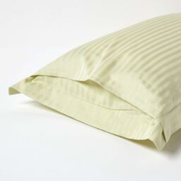 330 Thread Count Egyptian Cotton Oxford Pillowcase - Sage Green - thumbnail 2