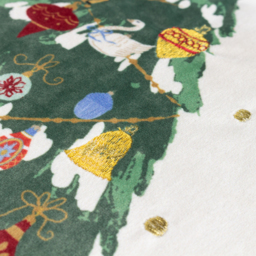 Deck The Halls Tree Embroidered Cushion - Multi / 80 Polyester 20 Feather - thumbnail 5