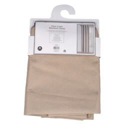 Faux Linen Blackout Panel - Natural - thumbnail 3