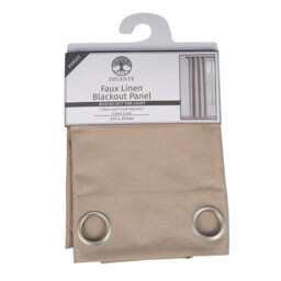 Faux Linen Blackout Panel - Natural - thumbnail 2