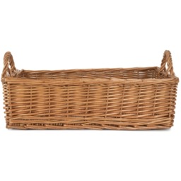 Large Rectangular Bread Display Wicker Tray - Brown - thumbnail 2