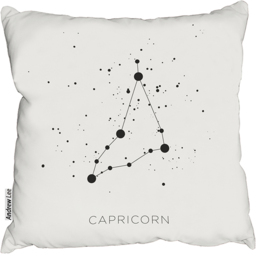 Star Constellation Zodiac Capricorn Outdoor Comfy Cushion - White / 60cm - thumbnail 2