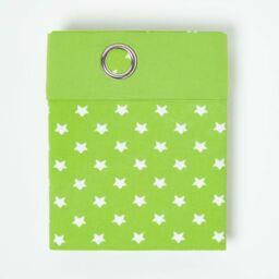 Cotton Stars Ready Made Eyelet Curtain Pair - Green / 137cm / 182cm - thumbnail 2