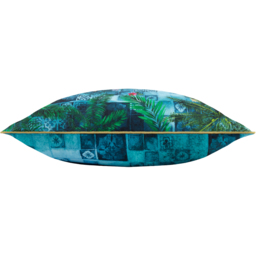 Majorelle Leopard Piped Outdoor Cushion Cover - Azure - thumbnail 2