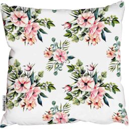 Floral pattern with watercolor pink flowers Outdoor Cushion - Pink / 60cm - thumbnail 2