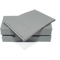 Percale Pastel Single Bed Fitted Sheet - Silver Grey