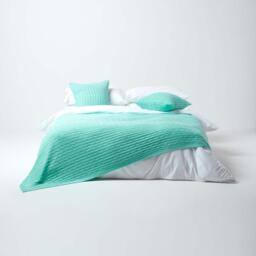Homescapes Cotton Cable Knit Throw - Pastel Green / 170cm - thumbnail 3