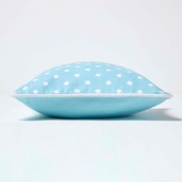 Cotton Polka Dots Cushion Cover - Blue / 30cm - thumbnail 3