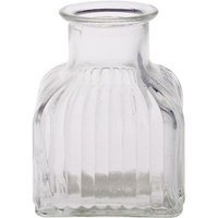 Clear Glass Square Bud Vase - Clear - image 1