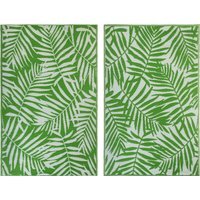 Outdoor Garden Geometric Patterned Rug - Verdure - image 1