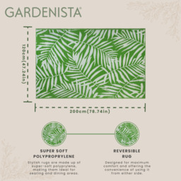 Outdoor Garden Geometric Patterned Rug - Verdure - thumbnail 4