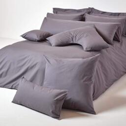 200 Thread Count Egyptian Cotton Housewife Pillowcase - Dark Grey / 60cm - thumbnail 4