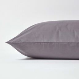 200 Thread Count Egyptian Cotton Housewife Pillowcase - Dark Grey / 60cm - thumbnail 2
