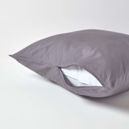 200 Thread Count Egyptian Cotton Housewife Pillowcase - Dark Grey / 60cm - thumbnail 3