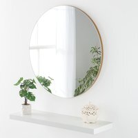 Simple Round Wall Mirror Gold - Gold / 70cm - image 1