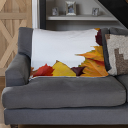 Orange  Purple Autumn Blanket - Orange - thumbnail 3