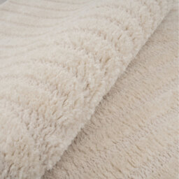 Retro Grooved Rug - Soft Cream  / 160cm x 230cm (Regular) - thumbnail 3