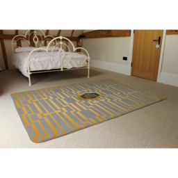 Art Deco Style Rug - Gold / 150cm - thumbnail 3