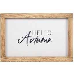 Hello Autumn Wooden Frame Sign - H20 x W30cm - thumbnail 3
