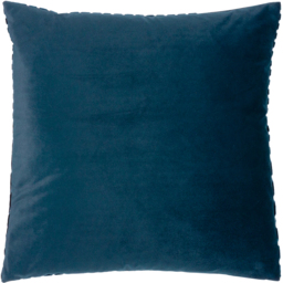 Evoke Cut Velvet Cushion - Navy / 55cm / Feather - thumbnail 2