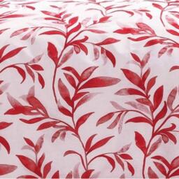 Watercolour Leaves Duvet Cover Set - Red / Superking - thumbnail 3