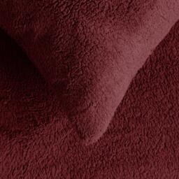 Pack of Teddy Fleece Pillowcases - Burgundy / 4 - thumbnail 4