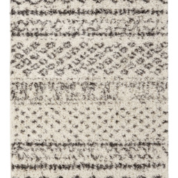 Super Soft Scandi Aztec Tribal Shaggy Area Rug - Cream / 220 x 160cm - thumbnail 5