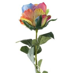 Single Stem Silk Garden Rose - H35cm - Soft Pink - thumbnail 4