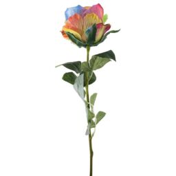 Single Stem Silk Garden Rose - H35cm - Soft Pink - thumbnail 3