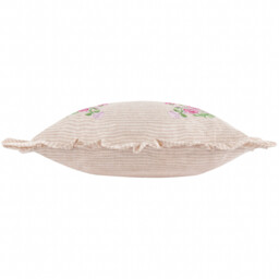 Martha Embroidered Ruffle Cushion Cover - Pink - thumbnail 2