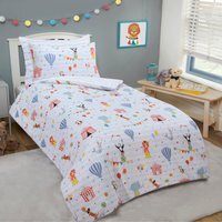 Luxury Easy Care Circus Reversible Duvet Cover With Pillowcases - Multicolour