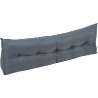 180cm Washable Linen Wedge Headboard Pillow - Dark Grey