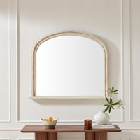 Cecily Wood Large 110x90 Overmantle Arch Mirror - White