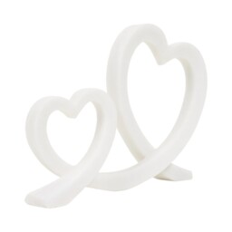 Double Heart Ornament - Neutral - thumbnail 4
