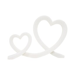 Double Heart Ornament - Neutral - thumbnail 3