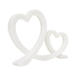 Double Heart Ornament - Neutral - thumbnail 2