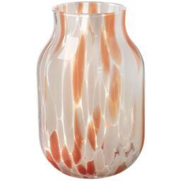Glass Confetti Flower Vase - Red - thumbnail 2