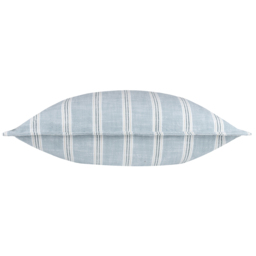 Abersoch Stripe Cotton Cushion - Sail Blue / Feather - thumbnail 3