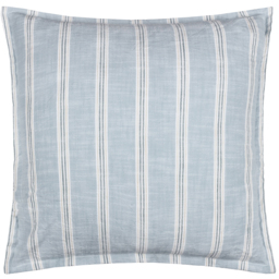 Abersoch Stripe Cotton Cushion - Sail Blue / Feather - thumbnail 2